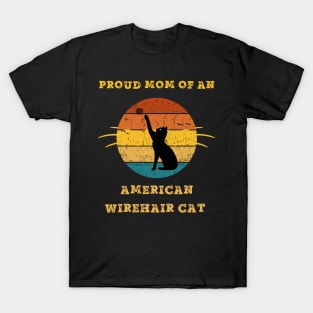 american wirehair cat mom T-Shirt